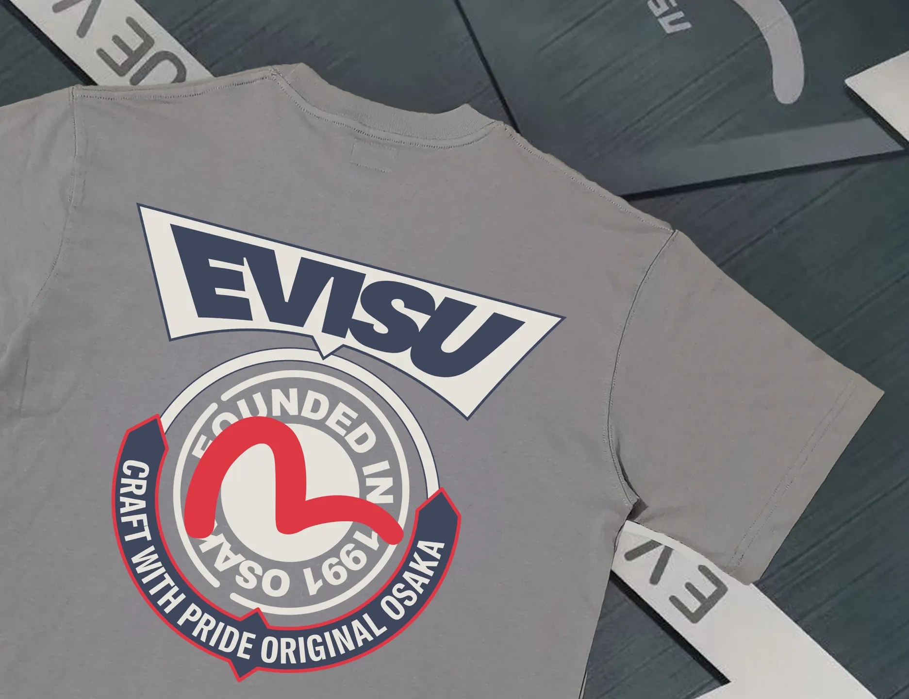 Evisu 2025New Arrival T ⚠ Quality⚠ Same Style T ，9 Black S-XXL， White S-XXL， Gray M-XXL， Red M-XXL， Red M-XXL M-XXL， Navy Blue M-XXL， Blue M-XXL， Brown M-XXL